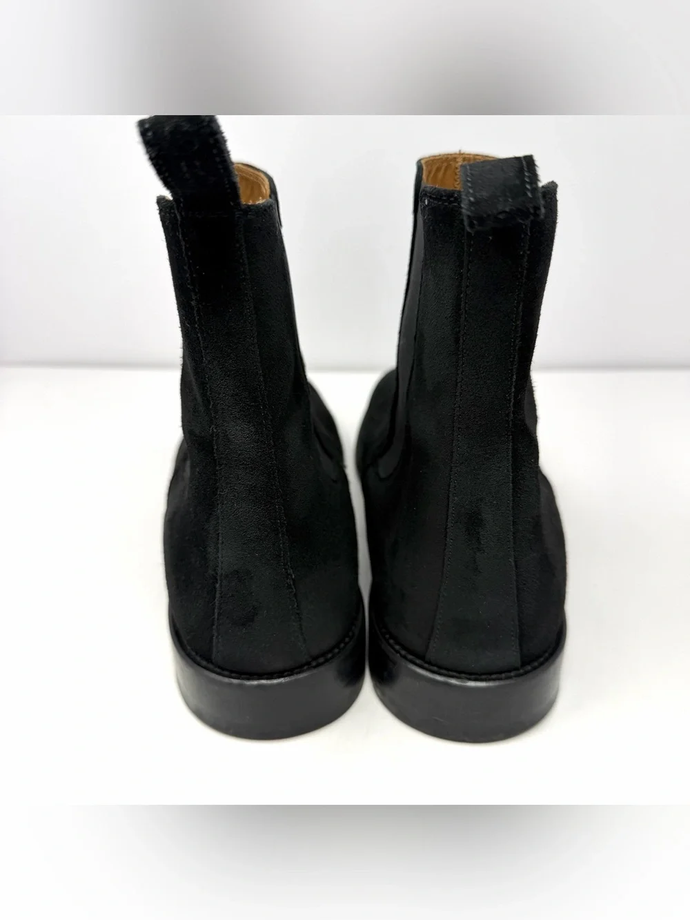 Oro Men's Black Suede Chelsea Boots Made in Spain